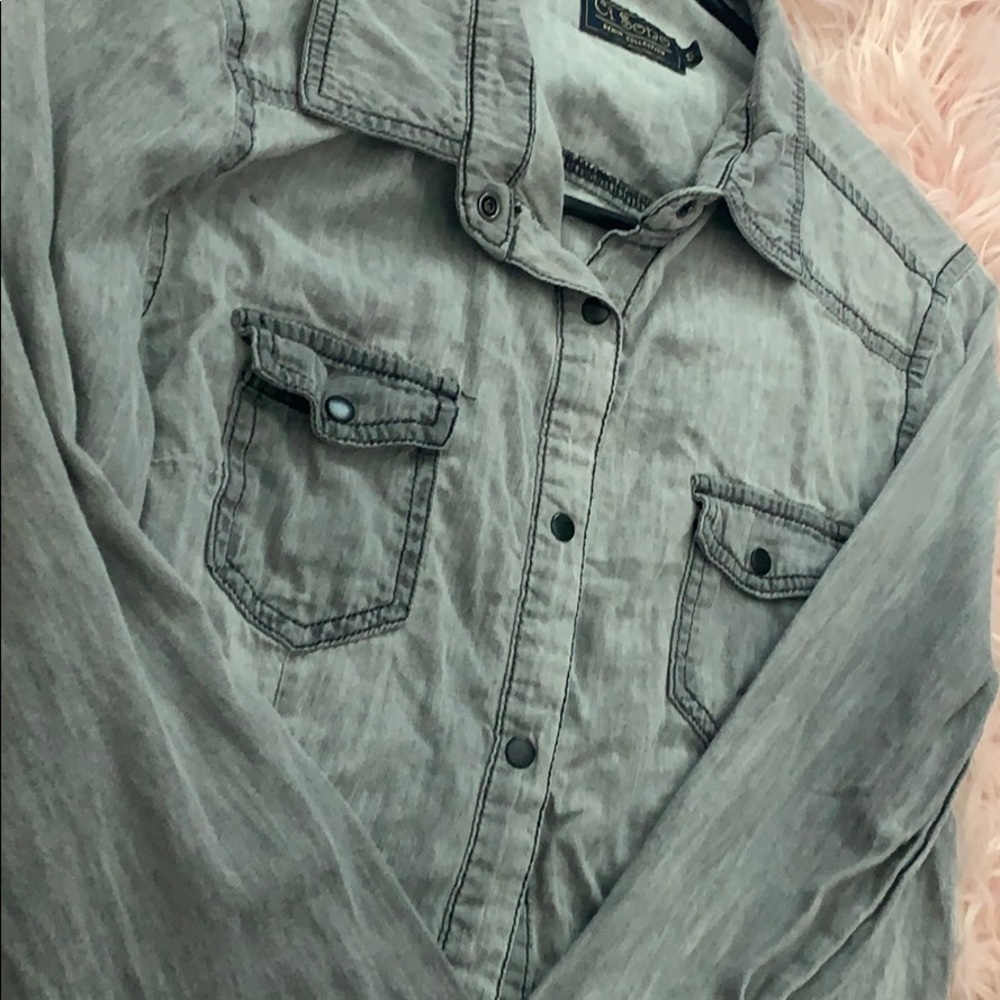 Gray button up - Picture 2 of 2